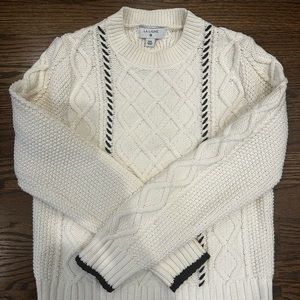 La Ligne for Target Cream Cable-knit Sweater with Black details (xxs)